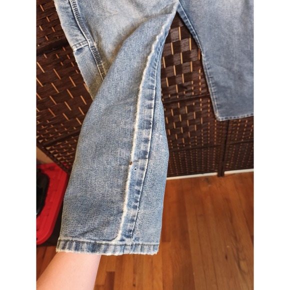 Vintage Wrangler Carpenter Jeans 34x29 Blue Denim Straight Leg Workwear - Picture 4 of 15